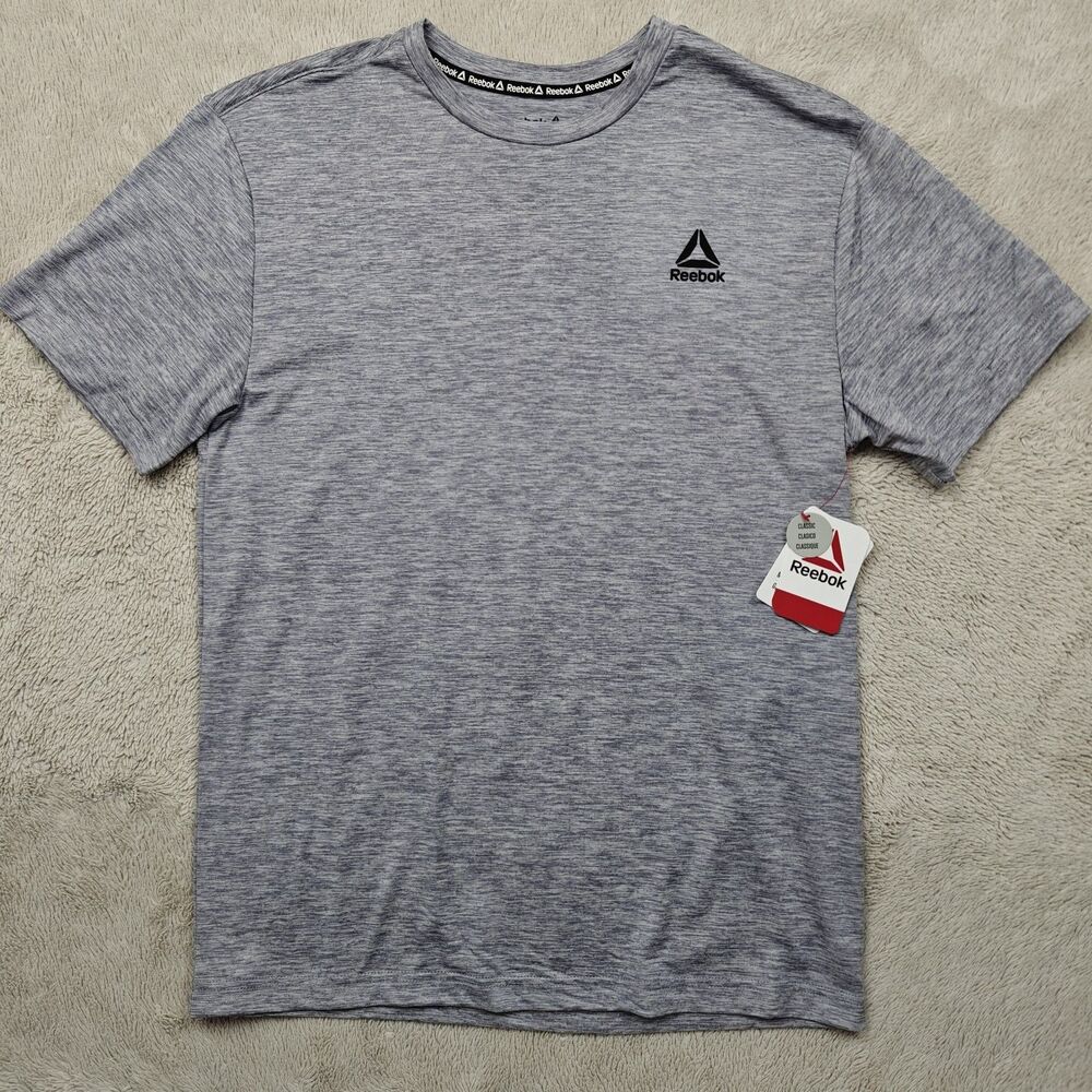 Reebok Delta Core Performance T-Shirt Men's S Golf Tennis Classic Fit Gray NWT - Picture 1 of 6